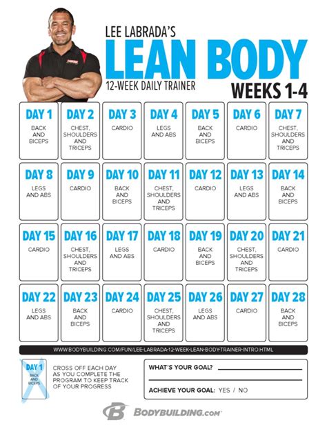 12 week bodybuilding workout plan.